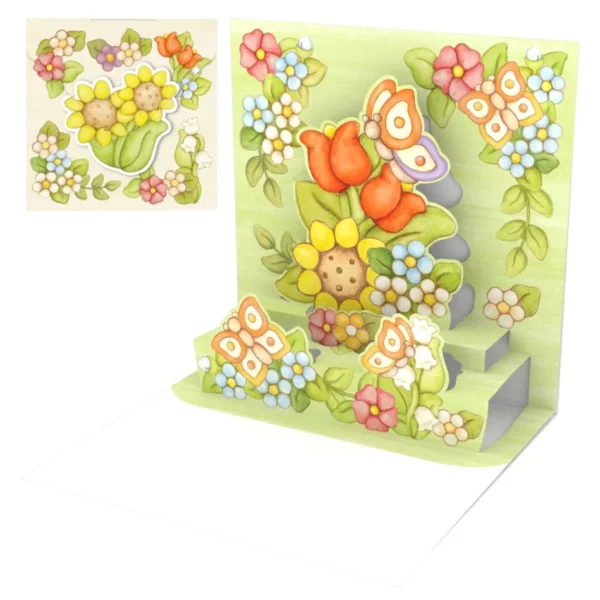 Biglietto di auguri  Primavera  KIRIGAMI - POP UP THUN.