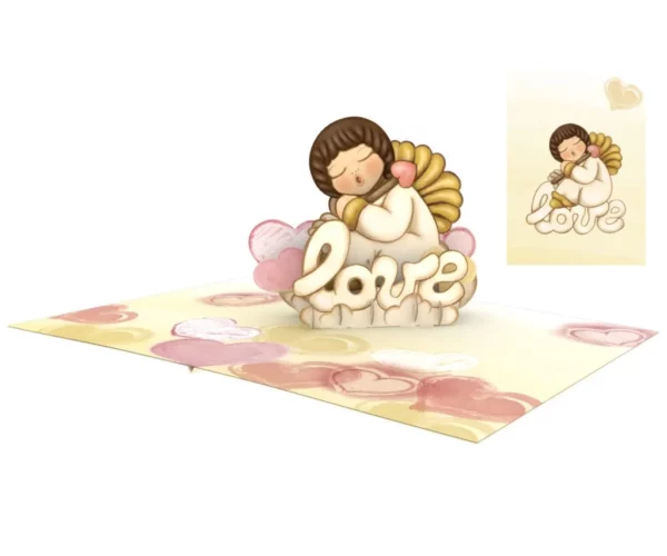 Biglietto di auguri Angelo KIRIGAMI - POP UP THUN