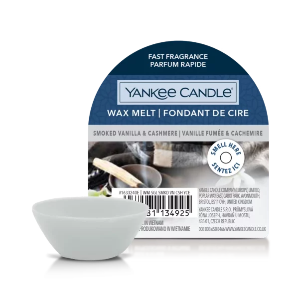 Smoked Vanilla & Cashmere Cera da Fondere Yankee Candle gr 22
