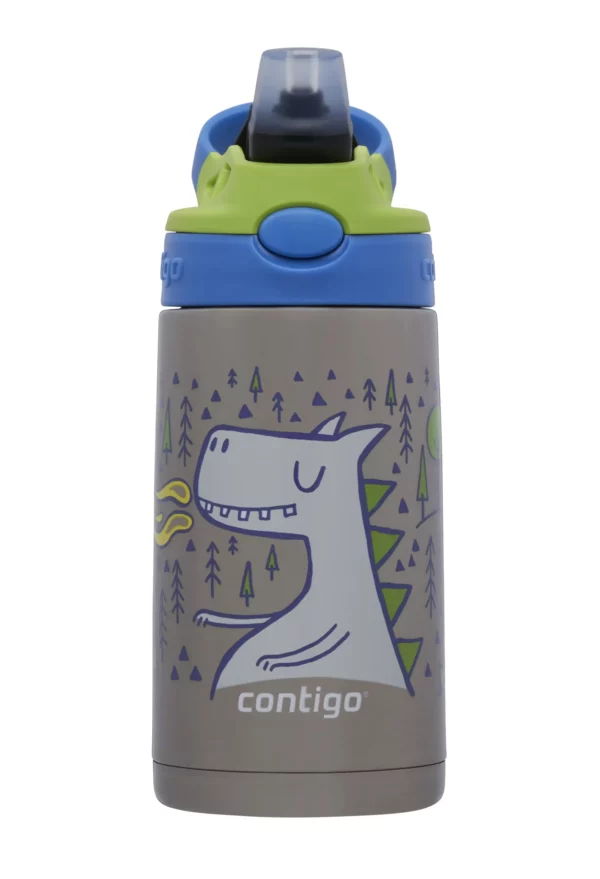Borraccia per bambini Easy Clean AUTOSPOUT con isolamento sottovuoto,Draghetto 380 ml Contigo