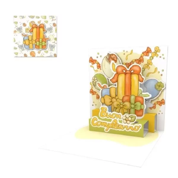 Biglietto di auguri Compleanni  KIRIGAMI - POP UP THUN.