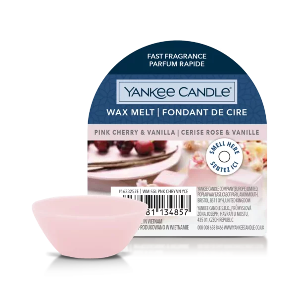 Pink Cherry & Vanilla Cera da Fondere Yankee Candle gr 22