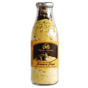 Polenta ai Funghi Porcini in bottiglia 350 g Sapori Nostrani