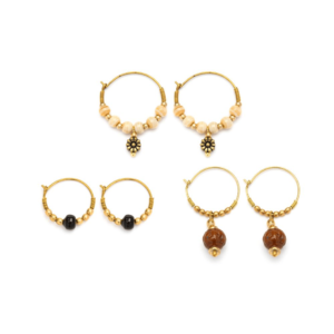 Set 3 Orecchini Pendenti Vestopazzo cod. KNO3007