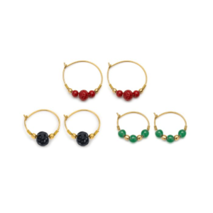 Set 3 orecchini Multicolor Vestopazzo cod. KNO3004