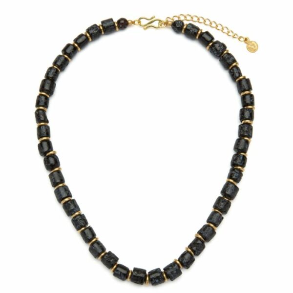 Collana Cilindri nera Vestopazzo cod. KNO1002