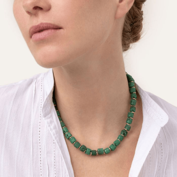Collana Cilindri Verdi Vestopazzo cod. KNO1002