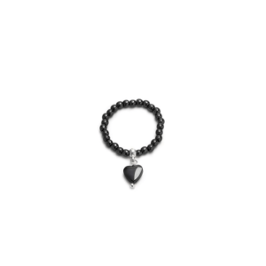Anello elastico cuore  pendente Ematite Vestopazzo cod. SE4006S