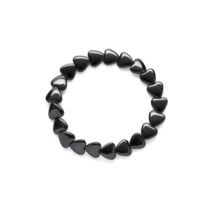 Bracciale elastico Cuori gandi Ematite Vestopazzo cod. SE2000