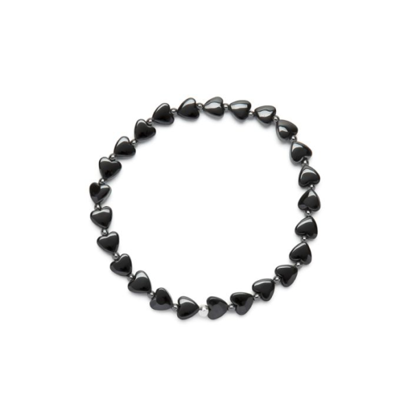 Braccialetto elastico Cuori piccoli Ematite Vestopazzo cod SE2002