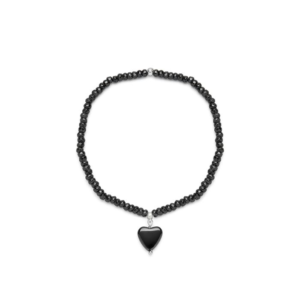 Bracciale elastico Cuore pendente Ematite Vestopazzo