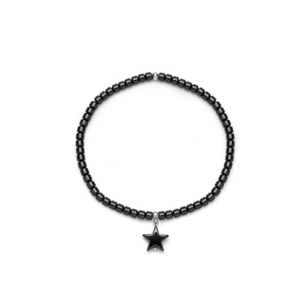 Braccoiale elastico Stella pendente Ematite Vestopazzo cod. SE2008