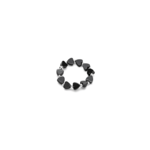 Anello elastico Cuori micro Ematite Vestopazzo cod. SE4002S
