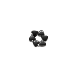 Anello elastico Cuori grandi Ematite Vestopazzo cod. SE4000S
