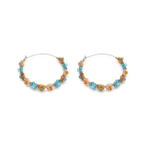 ORECCHINI CERCHIO FIORI MIX Codice FIS16204