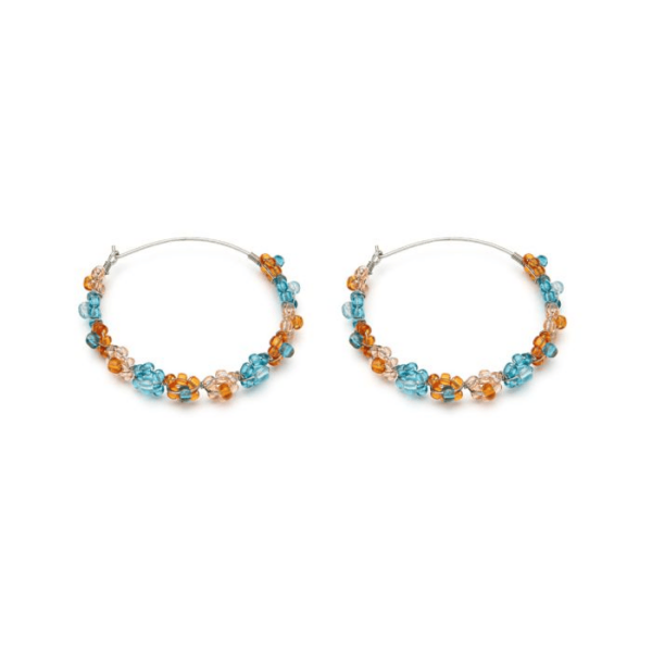 ORECCHINI CERCHIO FIORI MIX Codice FIS16204