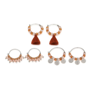 ORECCHINI TRIS CERCHIETTI MIX TASSEL Codice FIS16209