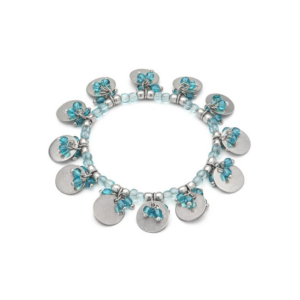 New BRACCIALE ELASTICO MONETE PERLINE Cod.FIS17103