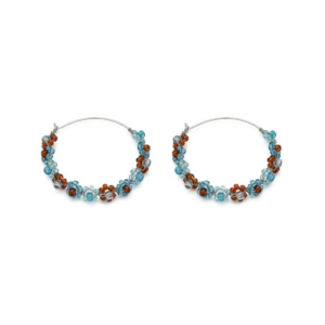 ORECCHINI CERCHIO FIORI MIX Cod. FIS17204