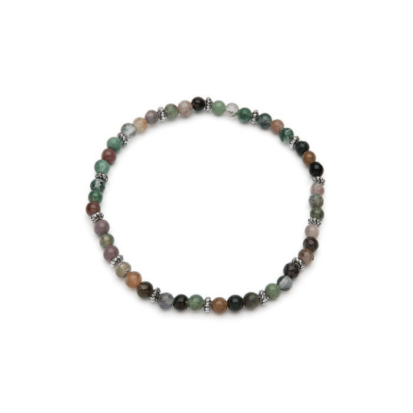 BRACCIALE ELASTICO  DA UOMO AGATA MULTICOLORE cod. LOM1046