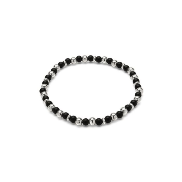 BRACCIALE ELASTICO DA UOMO SILVER PLATED cod. LOM1052